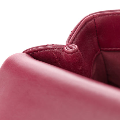 Lambskin Quilted Fancy Jewel Flap Burgundy