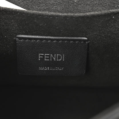 Vitello Century Velvet F is Fendi FF Small Kan I Shoulder Bag Black Tobacco