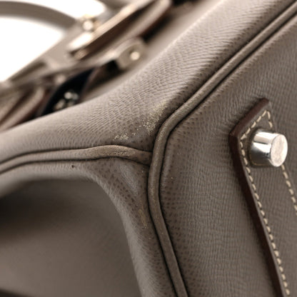 Epsom Candy Birkin 35 Etain Bleu Thalassa