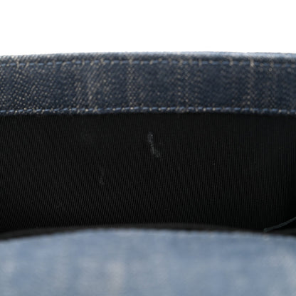 Denim Embossed Small Boy Flap Blue