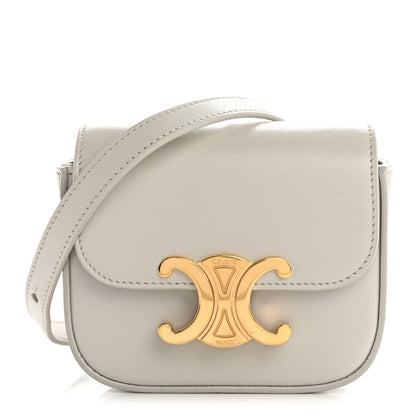 Shiny Calfskin Mini Triomphe Chalk