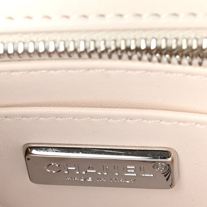 Sequin Ribbon Mini Rectangular Flap White Black