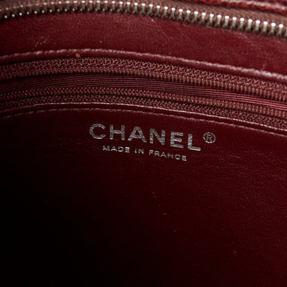Caviar Quilted Medallion Tote Bordeaux