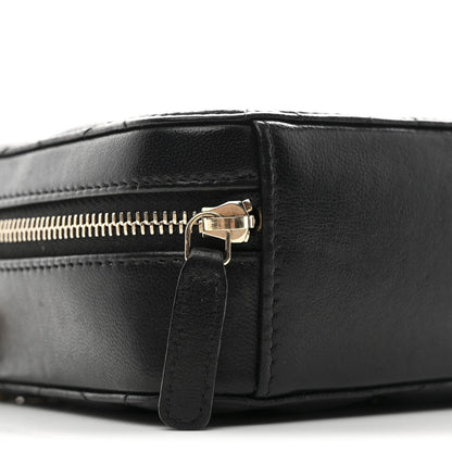 Lambskin Quilted CC Pearl Crush Camera Case Black