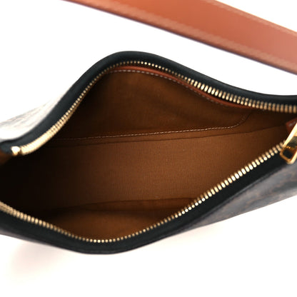 Triomphe Canvas Calfskin Medium Strap Ava Triomphe Shoulder Bag Tan