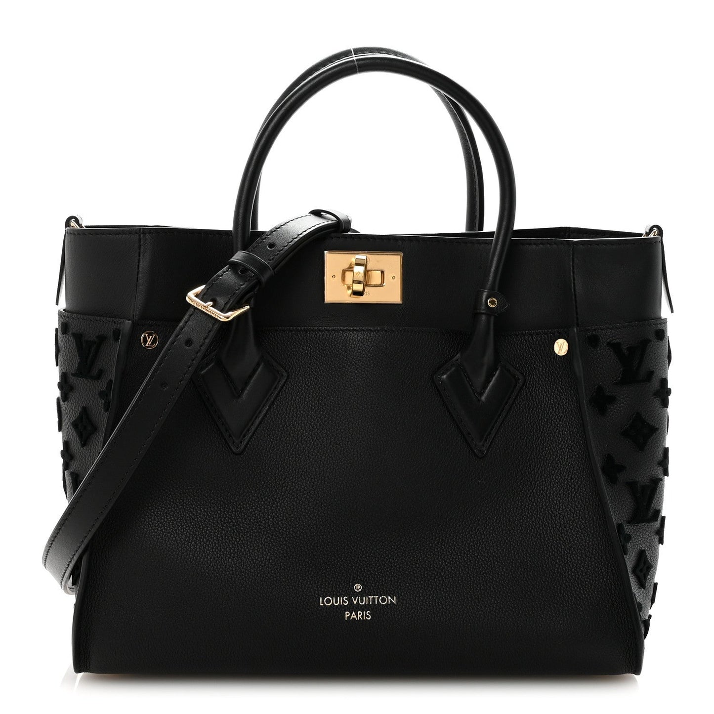 Calfskin Monogram Tufting On My Side Black