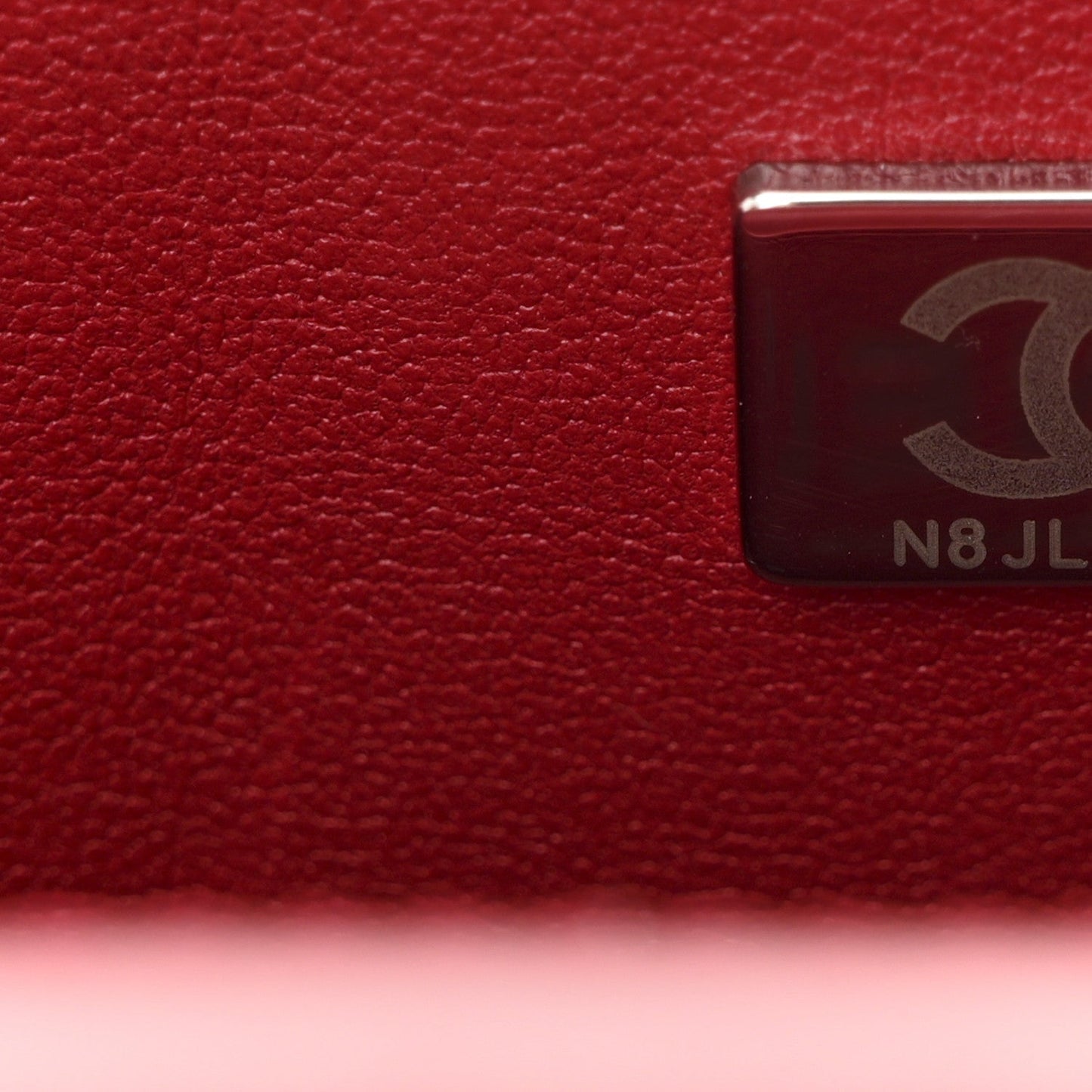 Patent Calfskin Small Camellia Flap Red