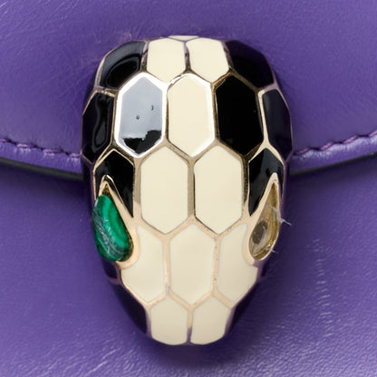 Calfskin Serpenti Forever Top Handle Purple