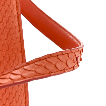 Snakeskin Classic Box Flap Orange