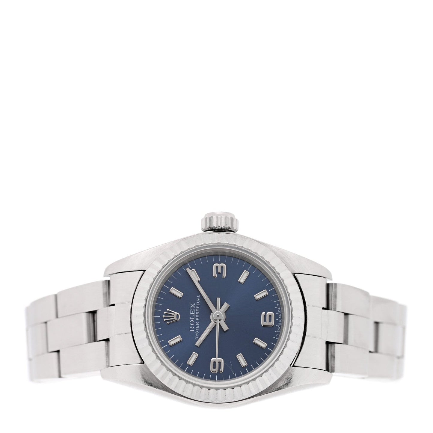 Stainless Steel 25mm Oyster Perpetual Watch Blue 67194