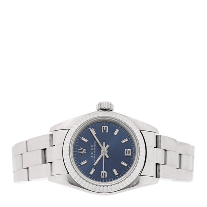 Stainless Steel 25mm Oyster Perpetual Watch Blue 67194