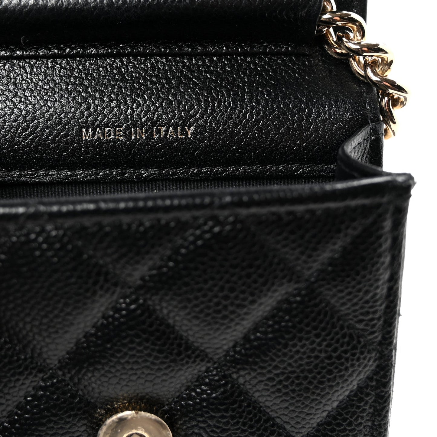 Caviar Quilted Boy Phone Holder Black