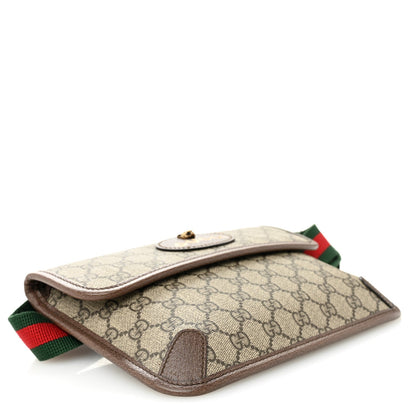 GG Supreme Monogram Neo Vintage Web Belt Bag Brown