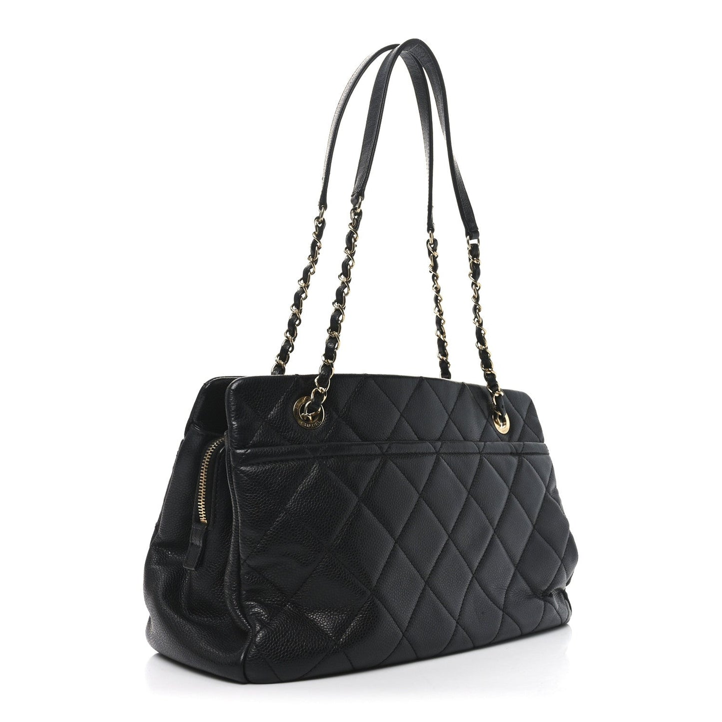 Caviar Quilted Timeless CC Soft Tote Black