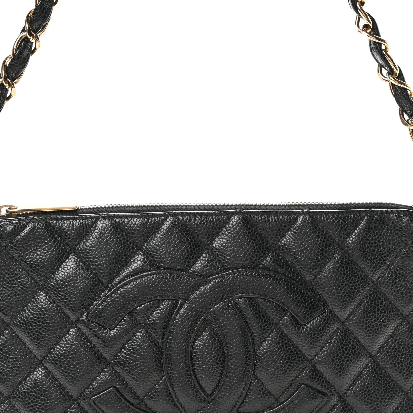Caviar Quilted Timeless CC Shoulder Bag Black
