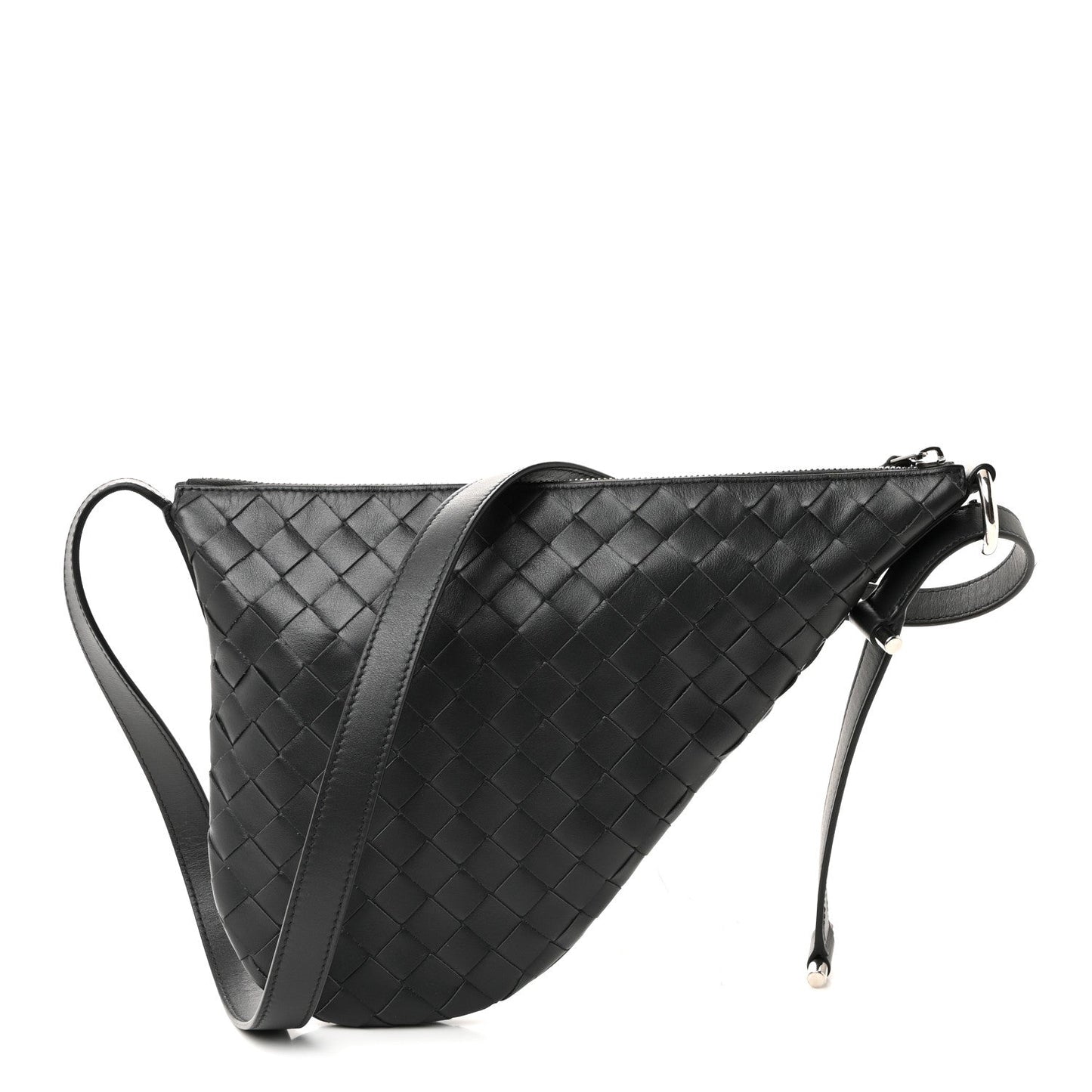 Calfskin Intrecciato Small Virgule Ardoise