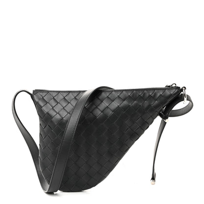 Calfskin Intrecciato Small Virgule Ardoise