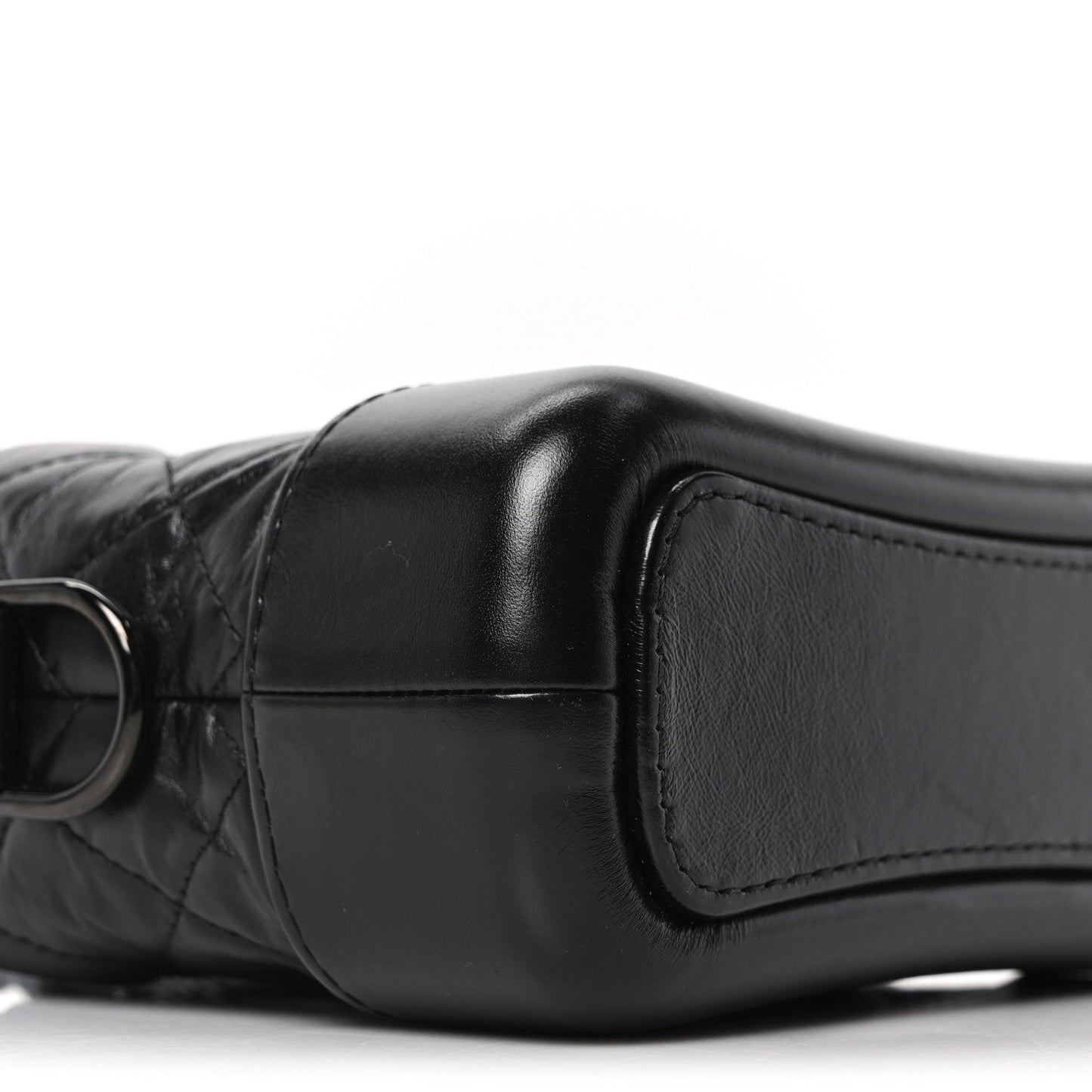 Aged Calfskin Quilted Small Gabrielle Hobo So Black