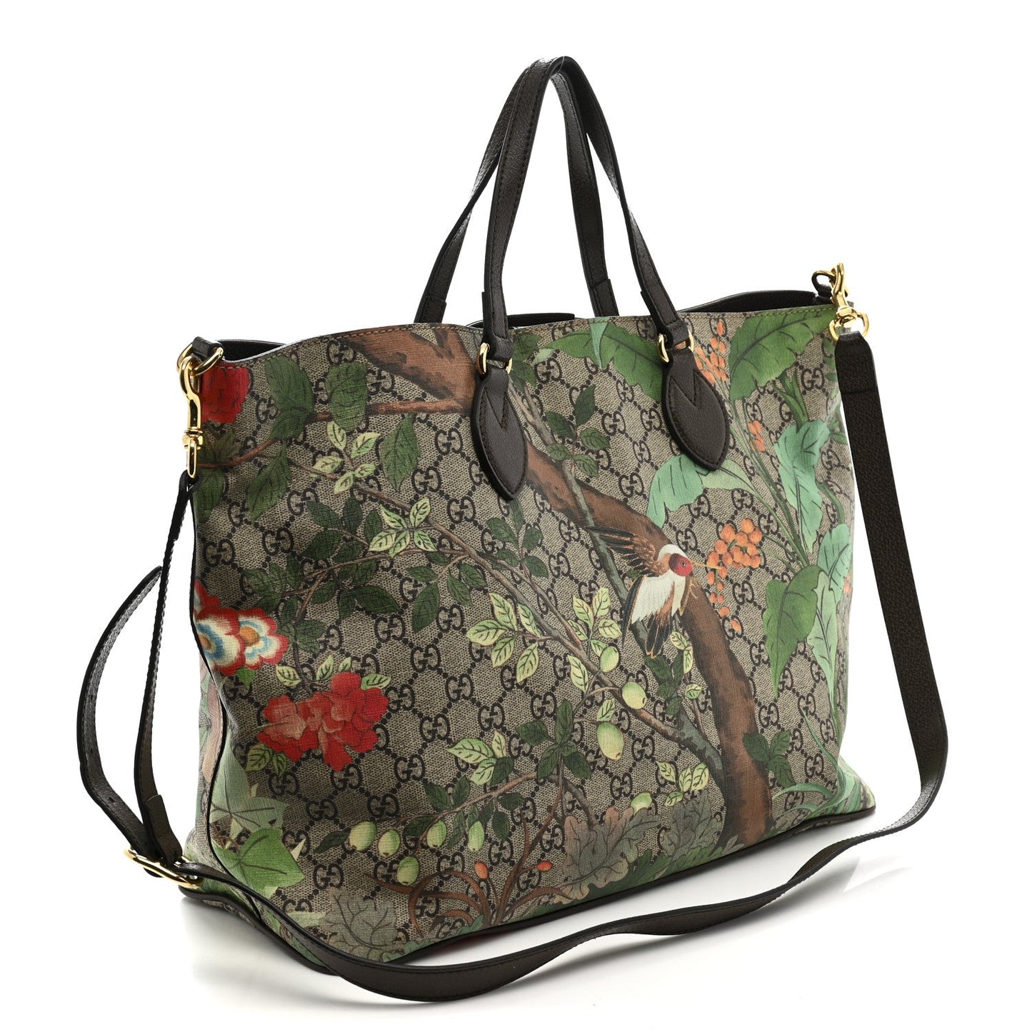 Soft GG Supreme Monogram Tian Medium Crossbody Tote Beige Multicolor New Acero