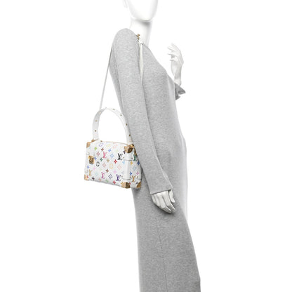 LV x TM Cowhide Monogram Multicolor Side Trunk MM White
