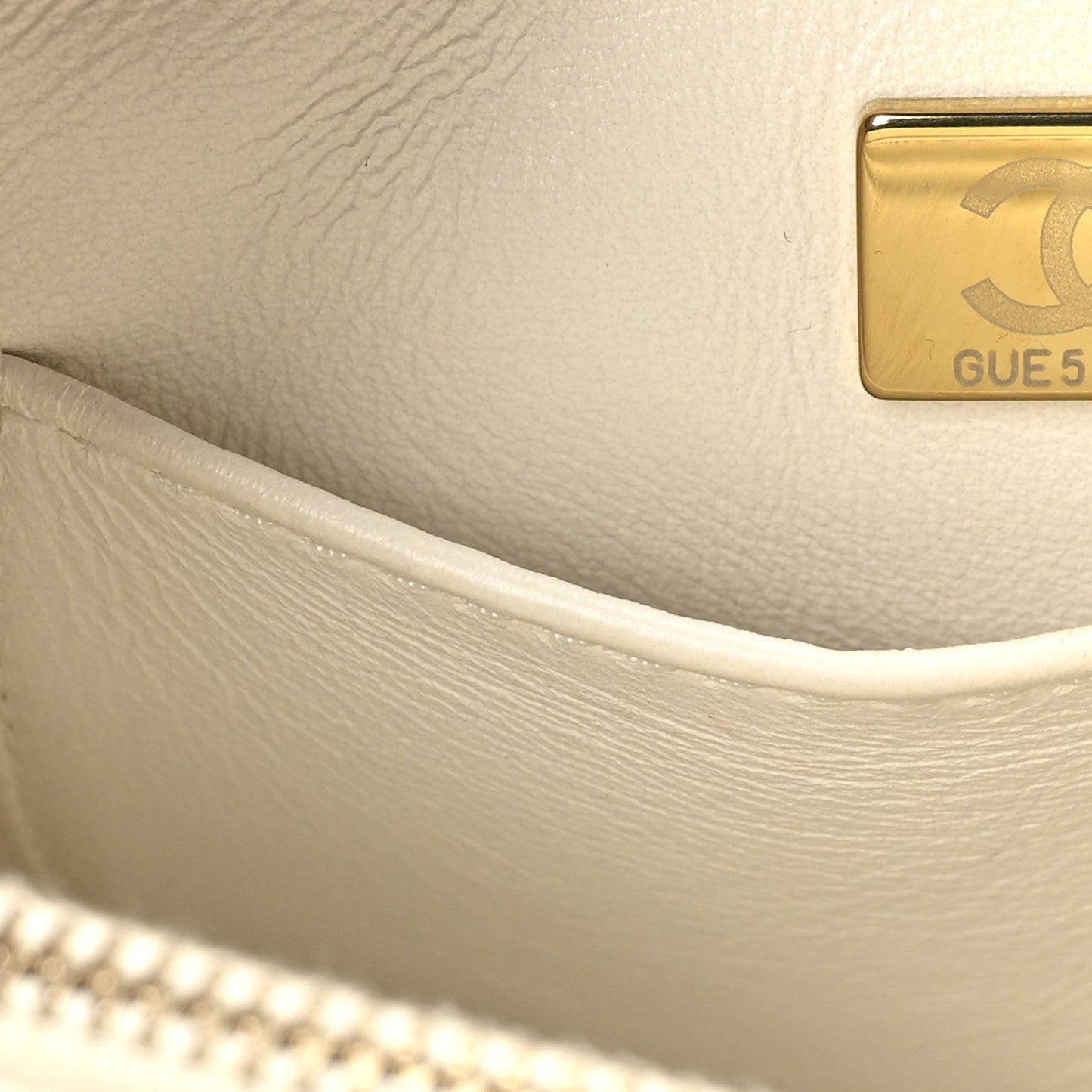 Caviar Quilted Small Coco Handle Flap White