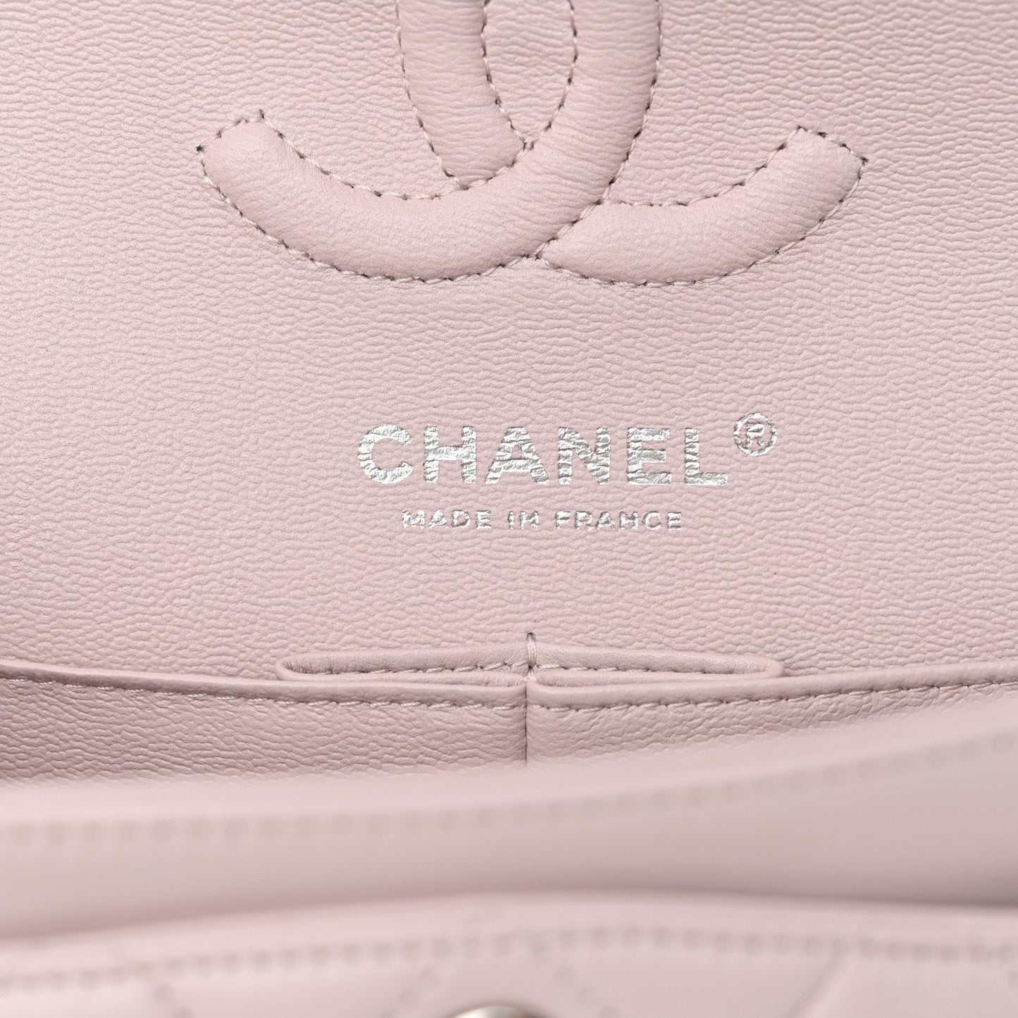 Lambskin Quilted Small Double Flap Light Purple