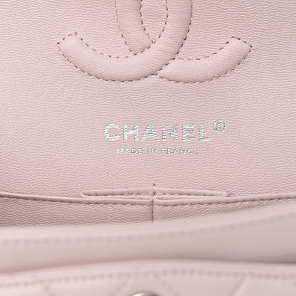 Lambskin Quilted Small Double Flap Light Purple
