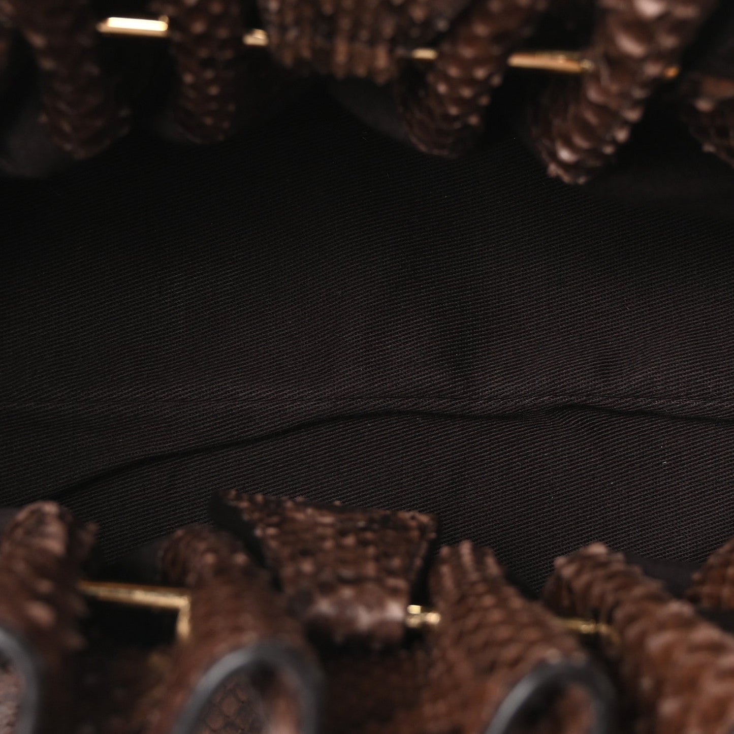Snakeskin Small Dumpling Soft Bag Testa di Moro
