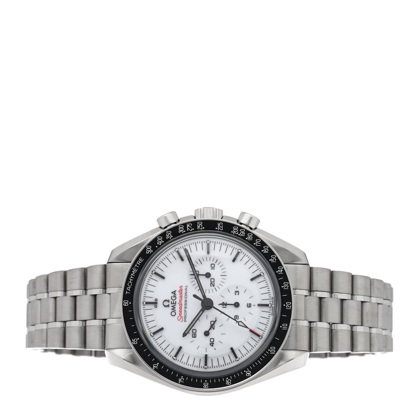 Stainless Steel 42mm Speedmaster Moonwatch Professional Chronograph Manual Winding Watch White 310.30.42.50.04.001