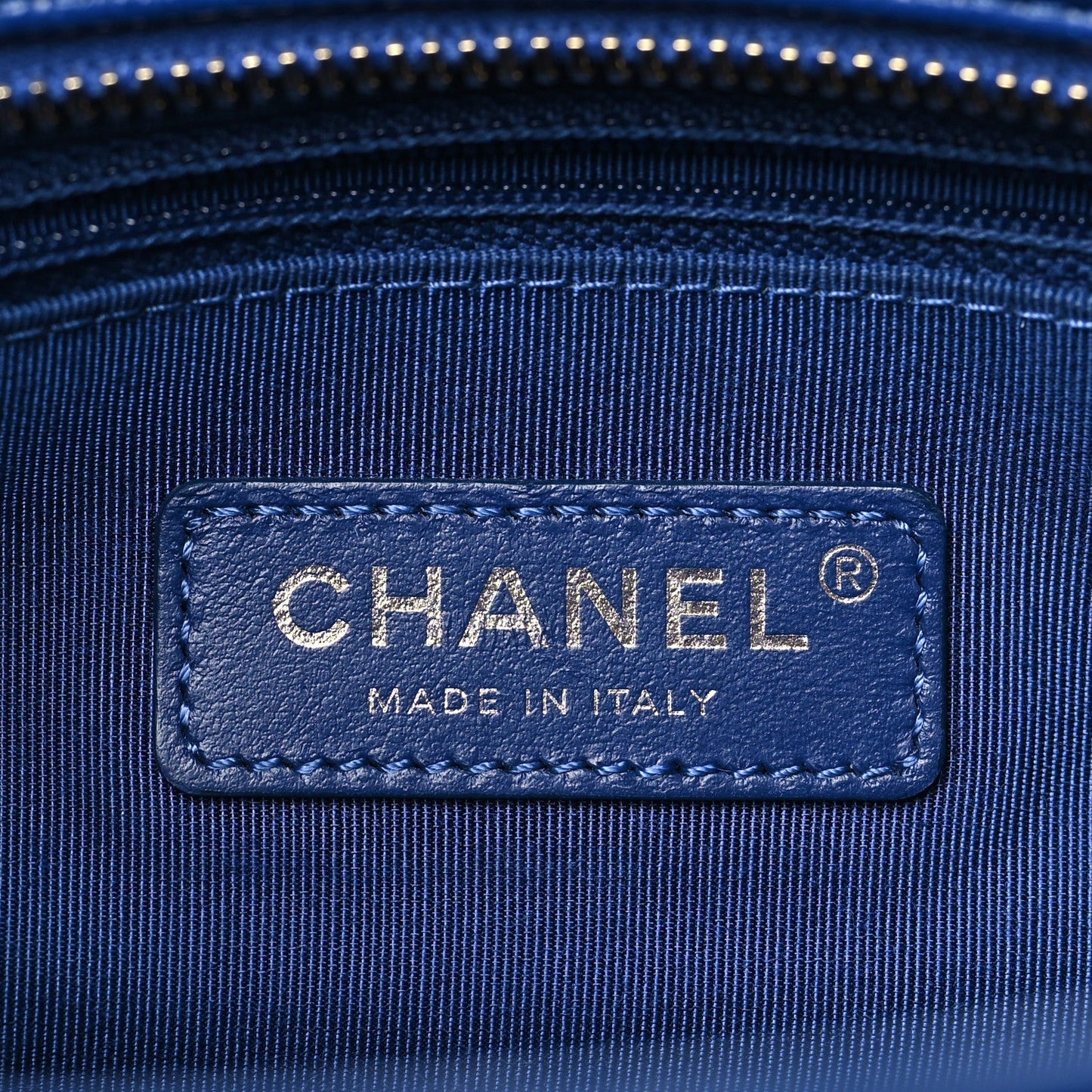 Aged Smooth Calfskin Quilted Medium Gabrielle Logo Hobo Blue