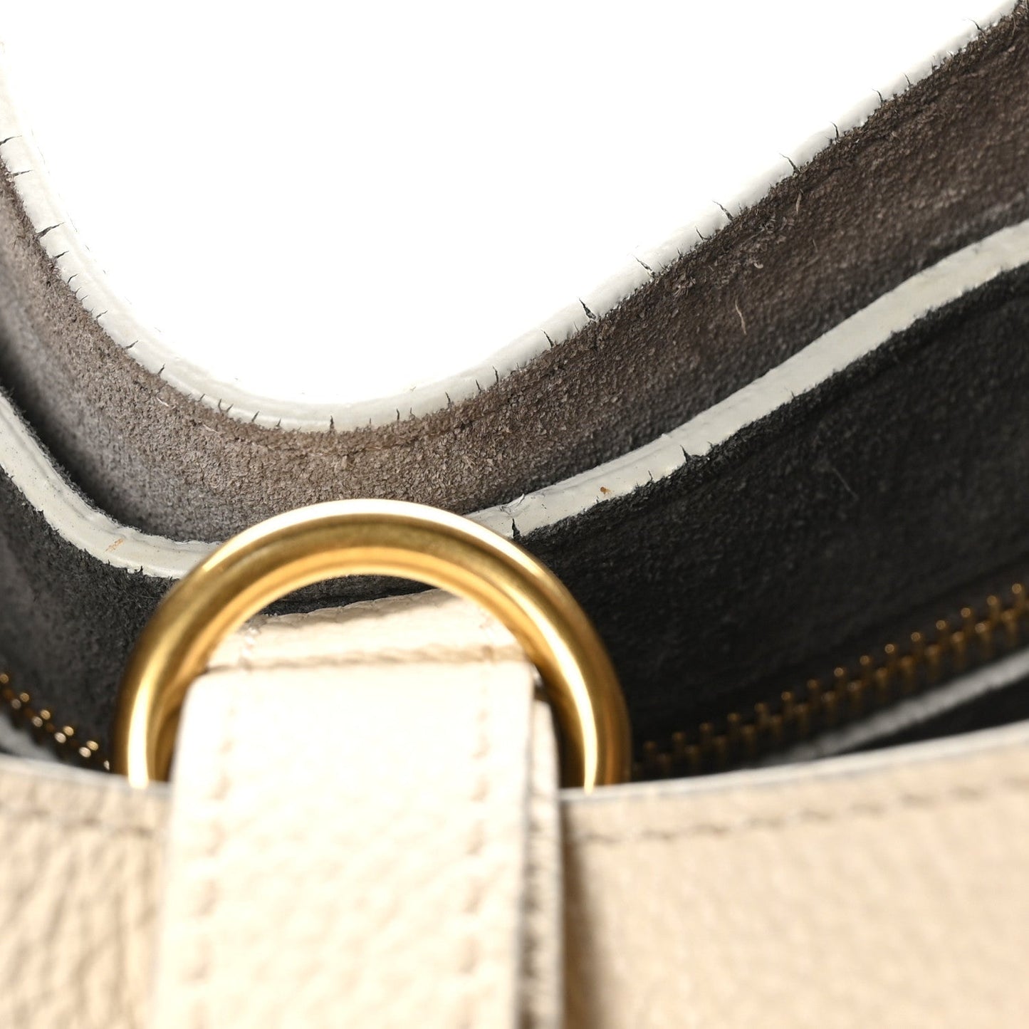 Grained Calfskin Small Marcie Hobo Bag Sweet Beige