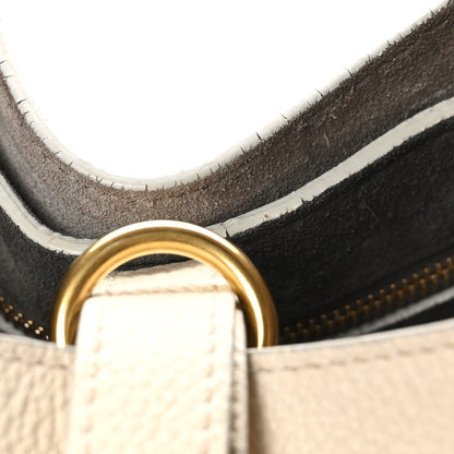 Grained Calfskin Small Marcie Hobo Bag Sweet Beige
