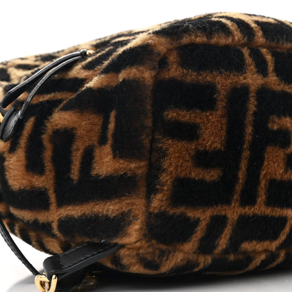 Shearling Macro FF 1974 Mini Backpack Tobacco Black