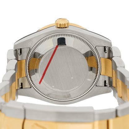 Stainless Steel 18K Yellow Gold Diamond Bezel 31mm Oyster Perpetual Datejust Watch Black 178383