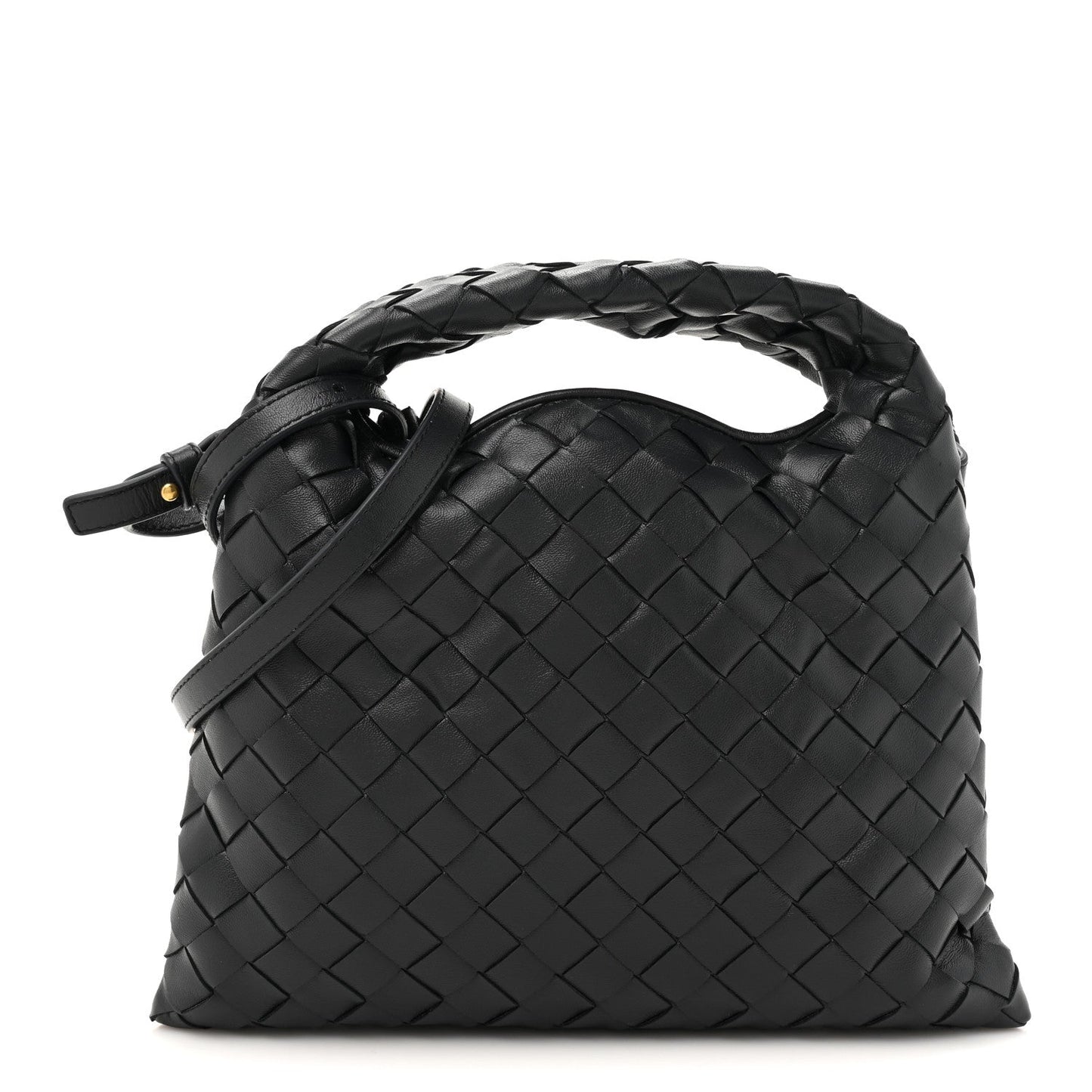 Calfskin Intrecciato Mini Hop Black