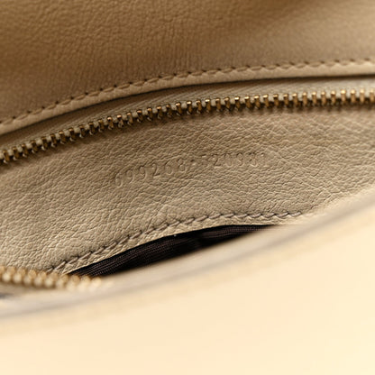 Roxy Calfskin Blondie Chain Shoulder Flap Bag Mystic White