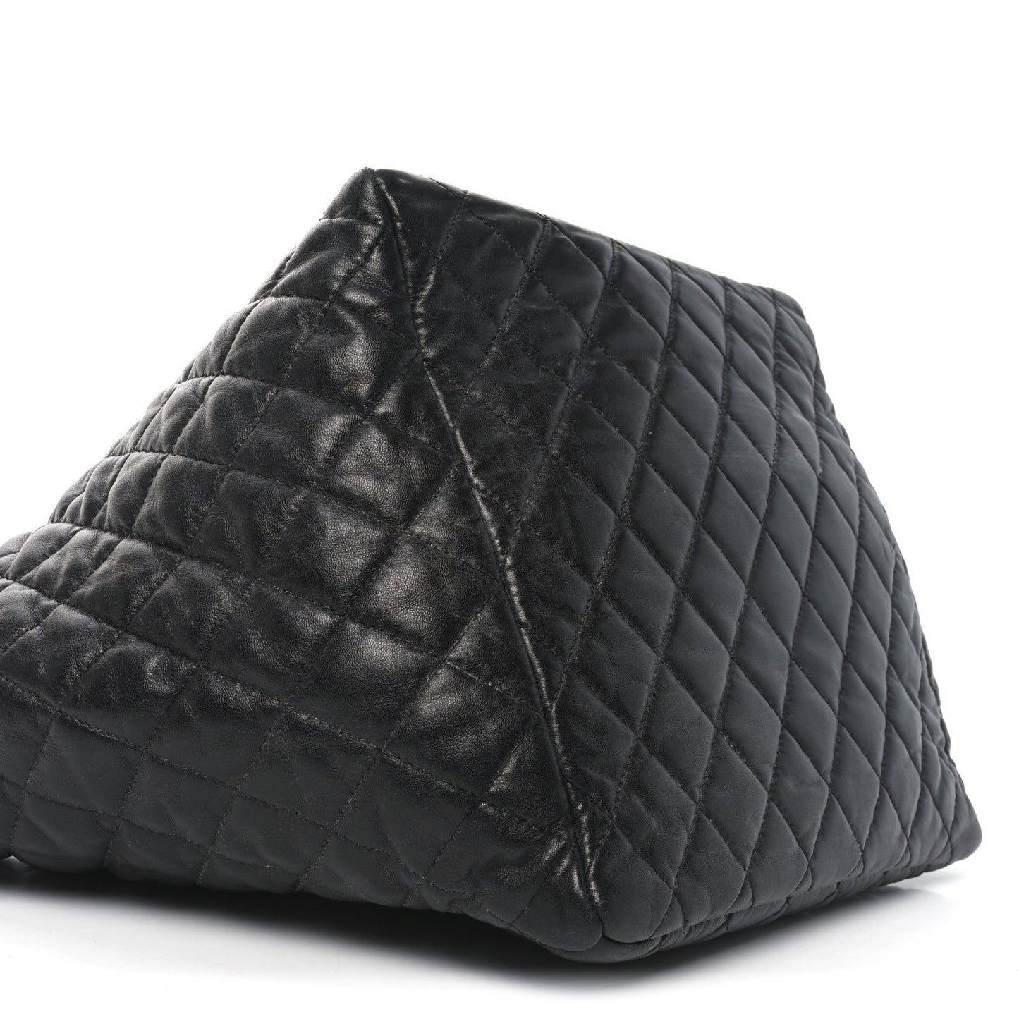 Lambskin Quilted Week End on Mars Tote Black