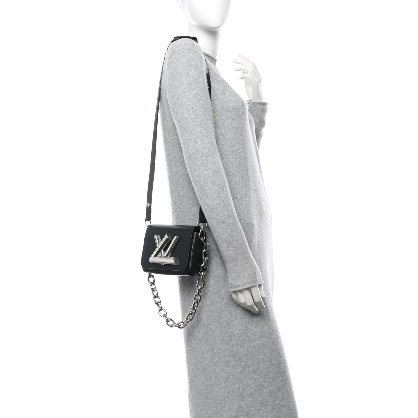 Epi Twist Lock Shoulder Bag XL Black