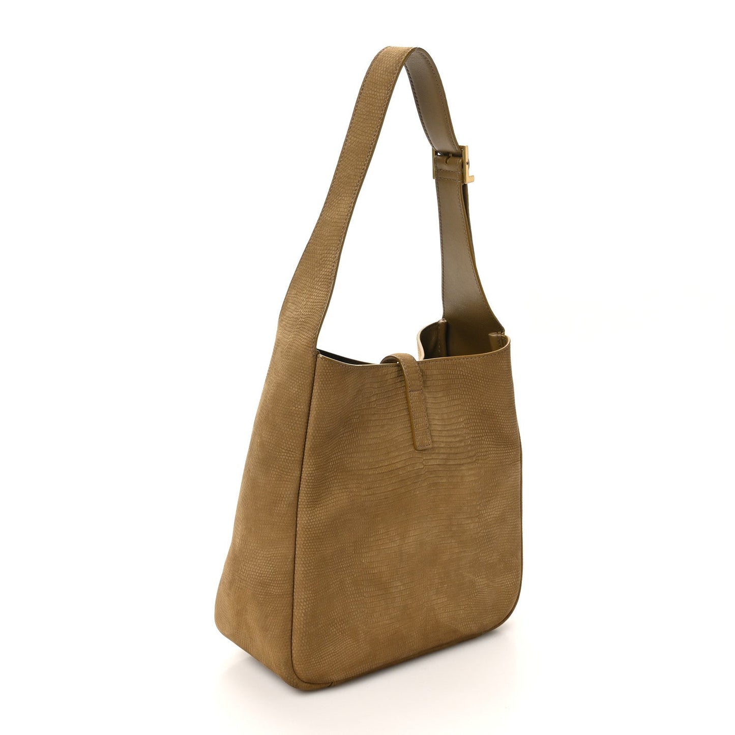 Suede Lizard Embossed Small Le 5 A 7 Soft Hobo Dark Pistachio