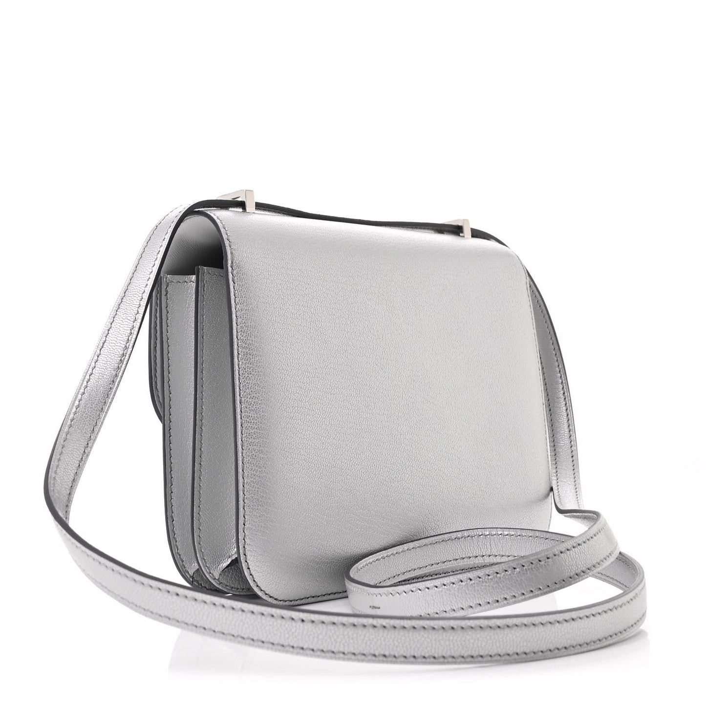 Metallic Chevre Chamkilight Constance 18 Argent