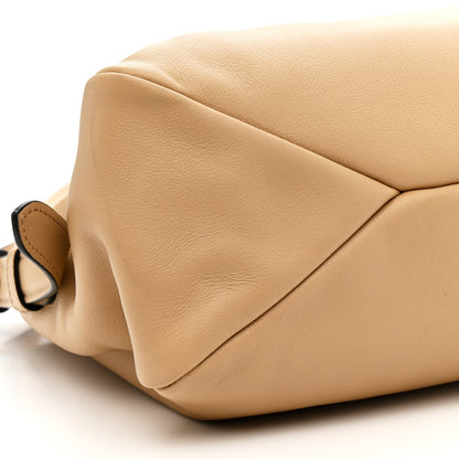 Soft Calfskin Large Aimée Shoulder Bag Travertine