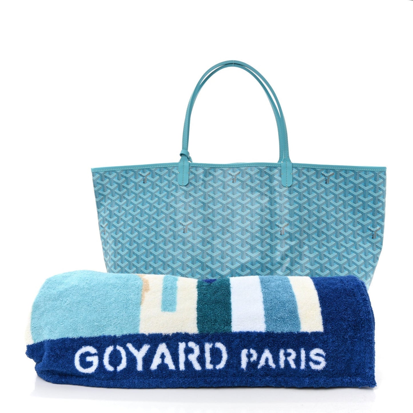 Goyardine Saint Louis GM Balise Beach Towel Set Turquoise