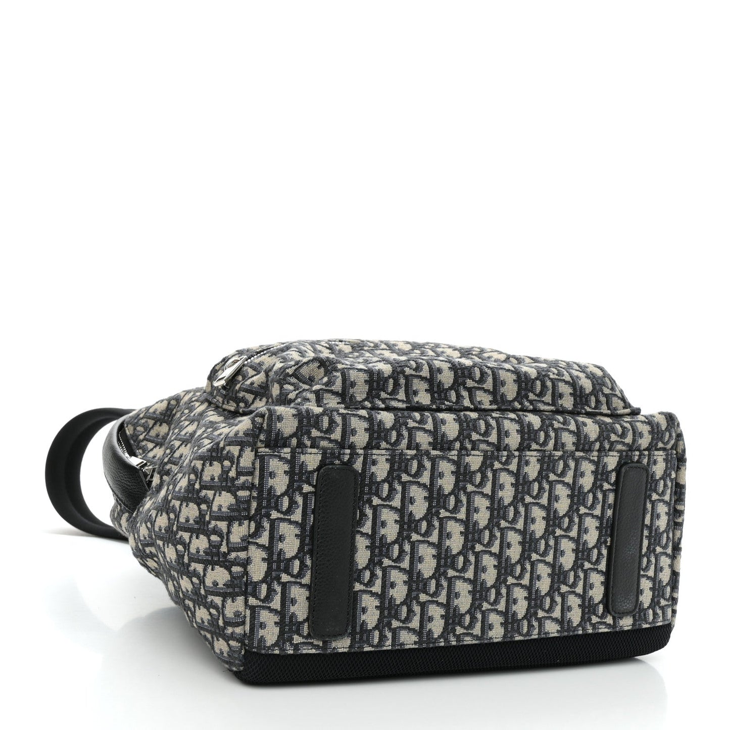 Oblique Calfskin Rider Backpack Beige Black