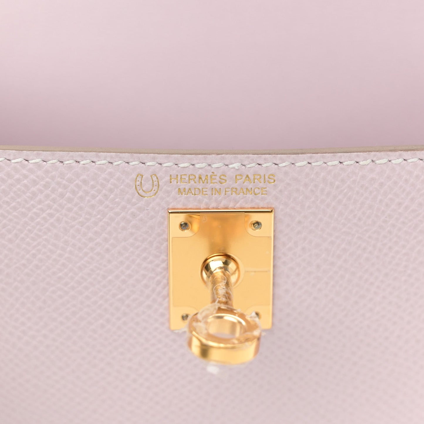 Epsom Horseshoe Mini Kelly Sellier 20 Mauve Pale Craie
