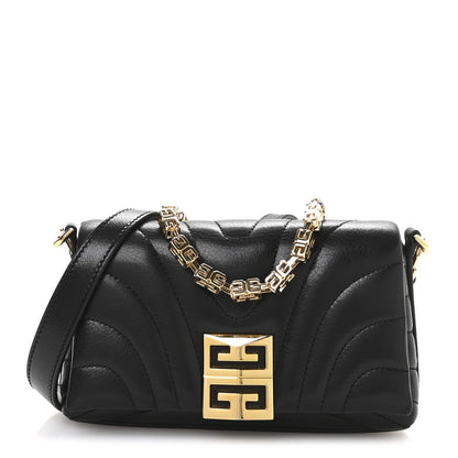 Calfskin Quilted Micro 4G Soft Bag Black