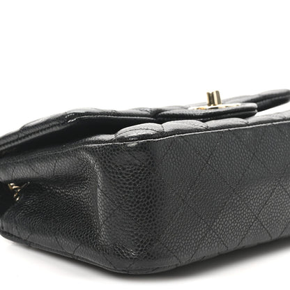 Caviar Quilted Mini Rectangular Flap Black