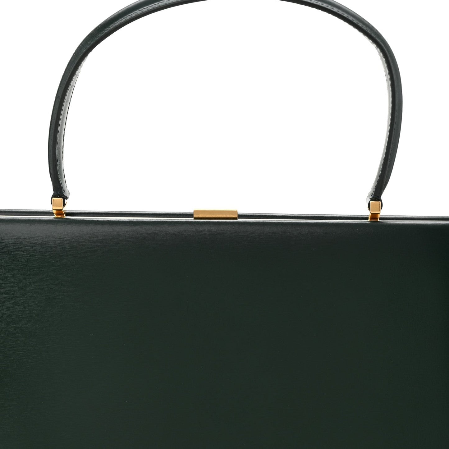 Patina Box Calfskin Medium Clasp Bag Dark Green