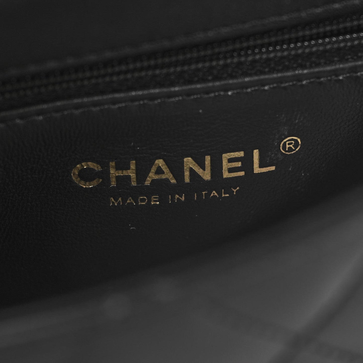 Lambskin Quilted Resin Pearl Chain Top Handle Flap Black