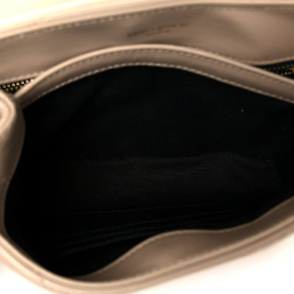 Calfskin Y Quilted Monogram Toy Loulou Crossbody Bag Dark Beige