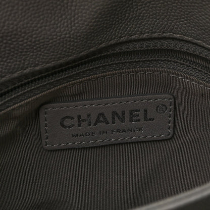 Caviar Quilted Medium Urban Companion Flap Grey